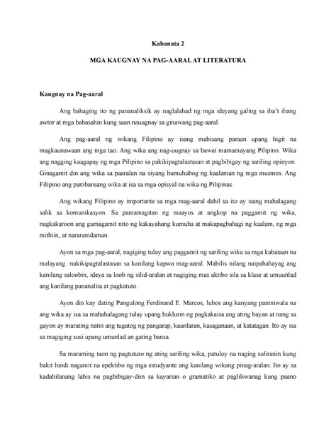 10 halimbawa ng kaugnay na literatura|Kaugnay na pag aaral at literatura .